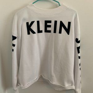 Women Calvin Klein Jeans white minimal crewneck